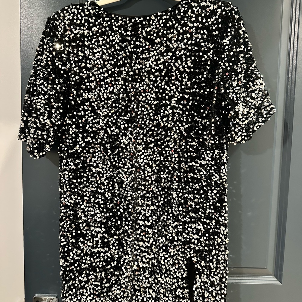 Glamorous Black Sequin Mini Dress